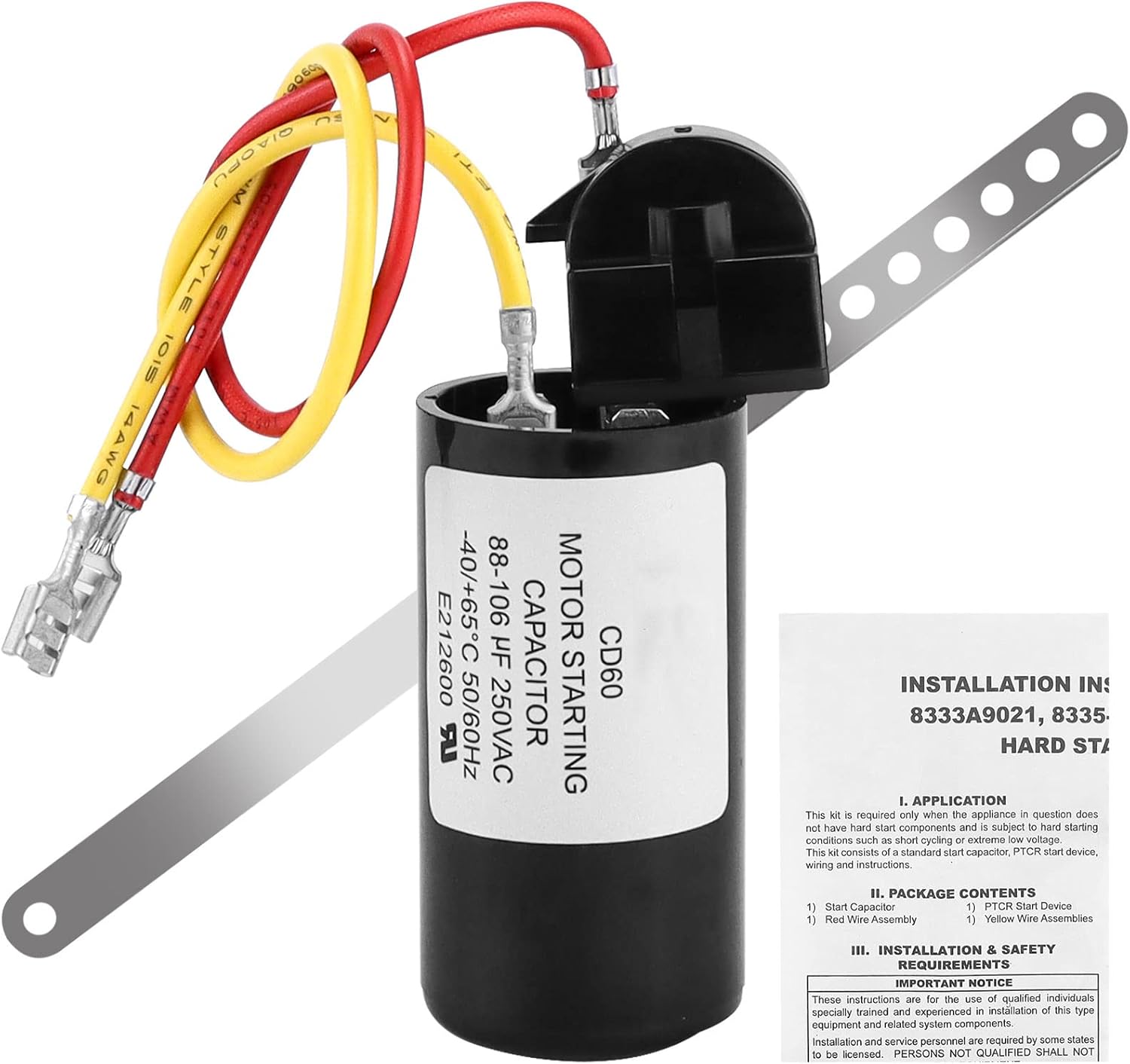 8333A9021 Kit de arranque duro de aire acondicionado, kit de arranque duro de CA, arranca la CA suavemente, reemplazo 8333A9021 PKG 8335-9021 y