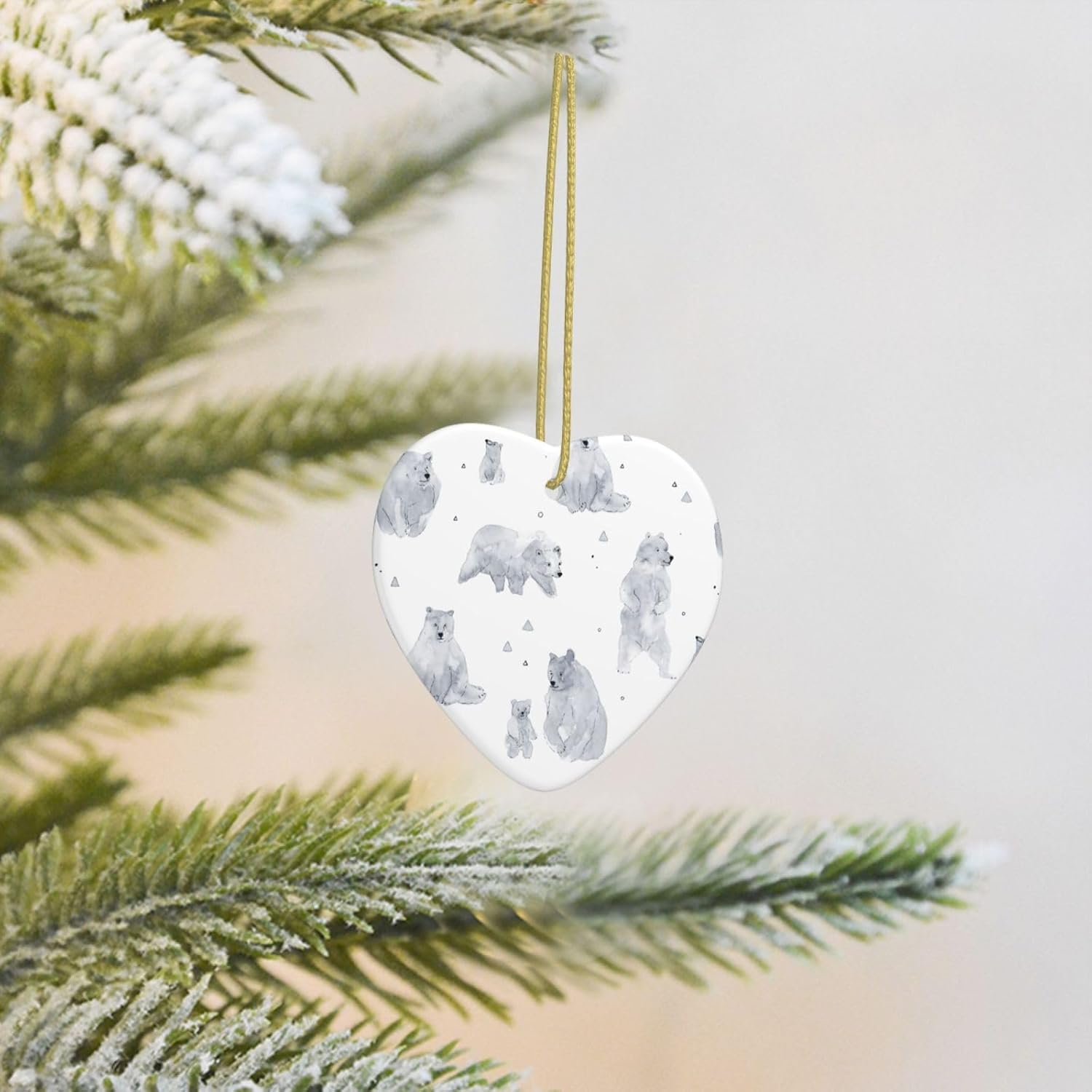 Adornos de Navidad personalizados para colgar en decoraciones de árbol de Navidad de cerámica, adornos de Navidad, recuerdo de Navidad al aire