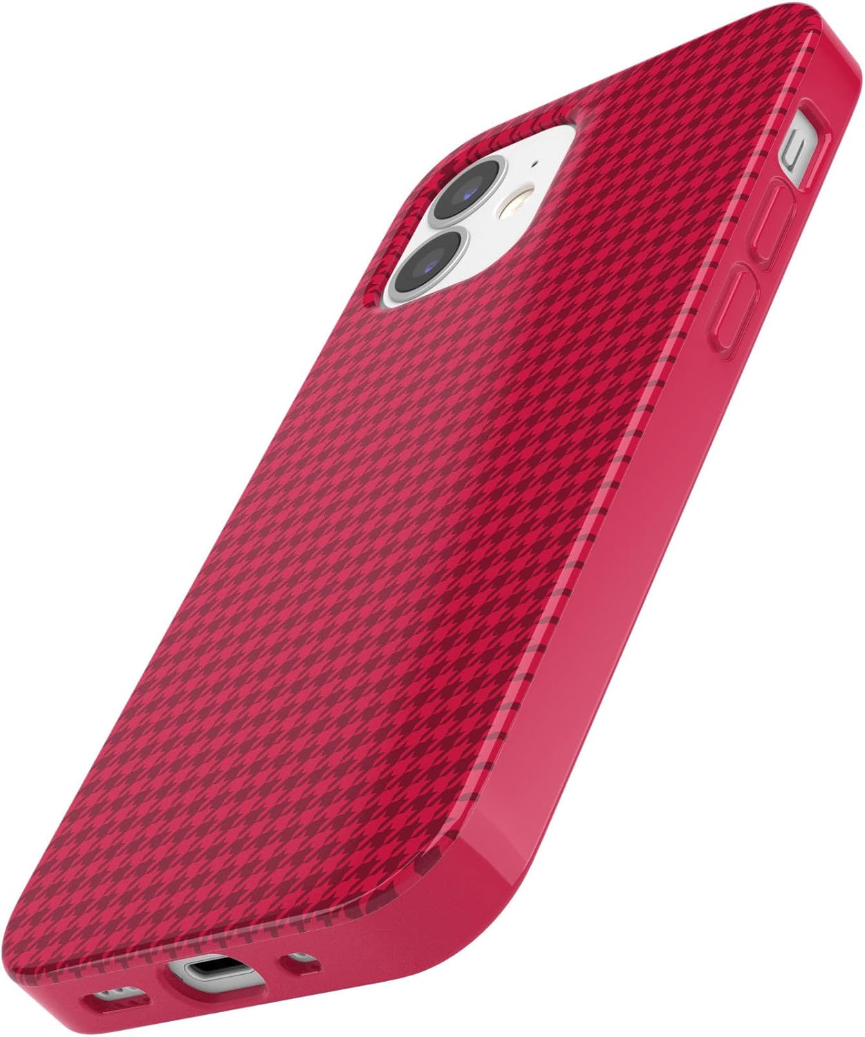 Casely Funda para iPhone 11  Mejor vestida  Funda rosa de pata de gallo