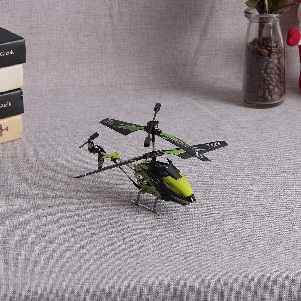 GoolRC Helicóptero a control remoto con giroscopio y luz, S929-A 3.5 canales Mini helicóptero para niños y principiantes (verde)