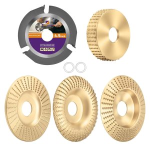TOOVEM – Juego de discos de tallado de madera, para amoladora angular de 4 y 4 12 pulgadas con eje de 58 pulgadas, accesorios para amoladora TOOVEM – Juego de discos de tallado de madera, para amoladora angular de 4 y 4 12 pulgadas con eje de 58 pulgadas, accesorios para amoladora