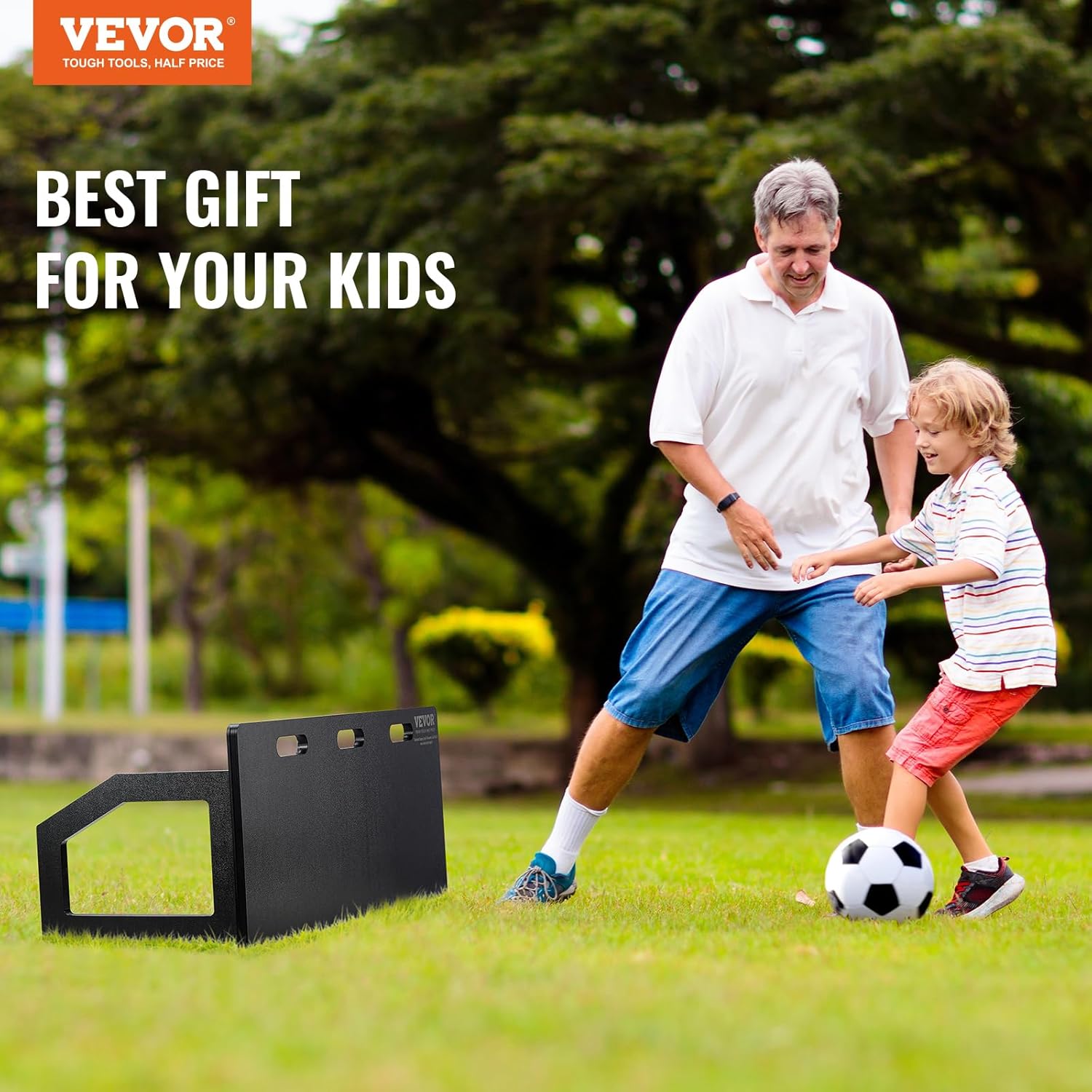 VEVOR40 X16 Portable Soccer Wall with 2 Angles Rebound, Foldable HDPE Kickback Rebound Board, Soccer Training Equipment for Kids and Adults, Passing