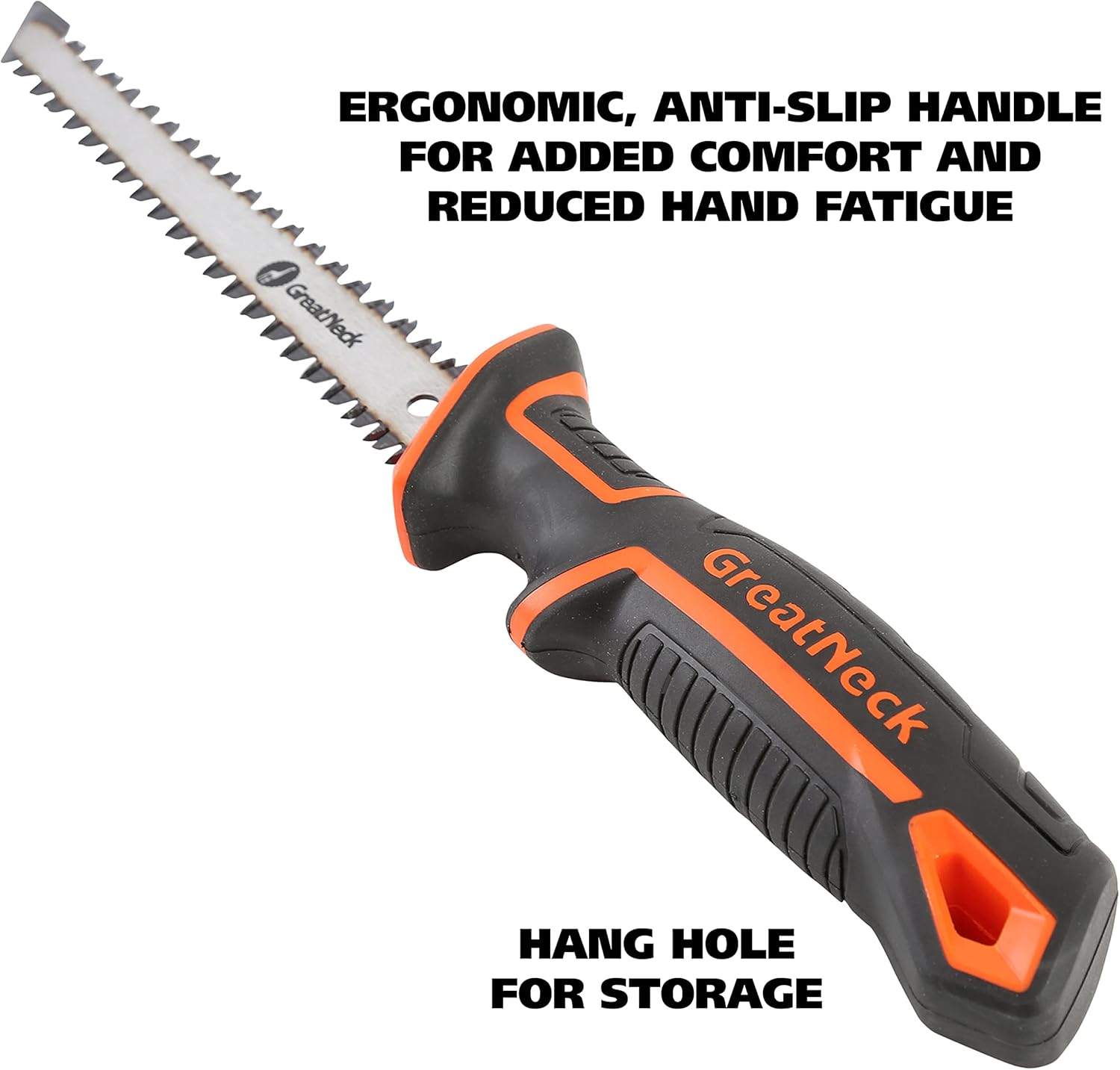 GreatNeck 74031 – Sierra Jab y funda de doble filo, herramienta de corte para paneles de yeso, sierra de doble cara, sierra Jab de hoja de piedra,