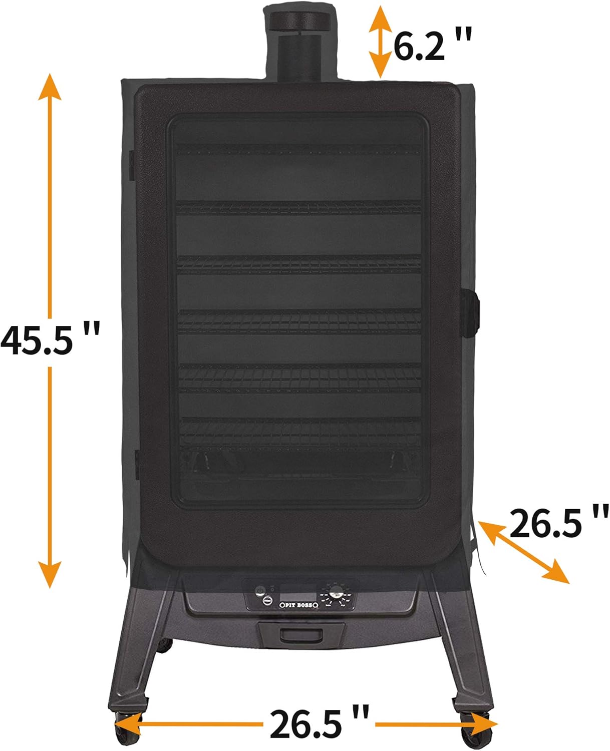 i COVER 73752 – Cubierta para ahumador de pellets para parrillas Pit Boss 77700 PBV7P1 7 Series Pellet Vertical Smoker 600D impermeable resistente