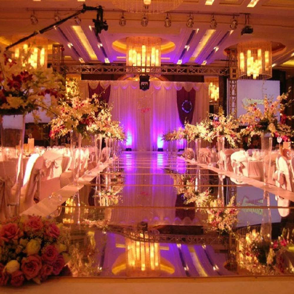 ANMINY Alfombra decorativa reflectante brillante de 3.3 x 65.6 pies, para pasillo de pasillo, doble cara, para decoración romántica, boda,