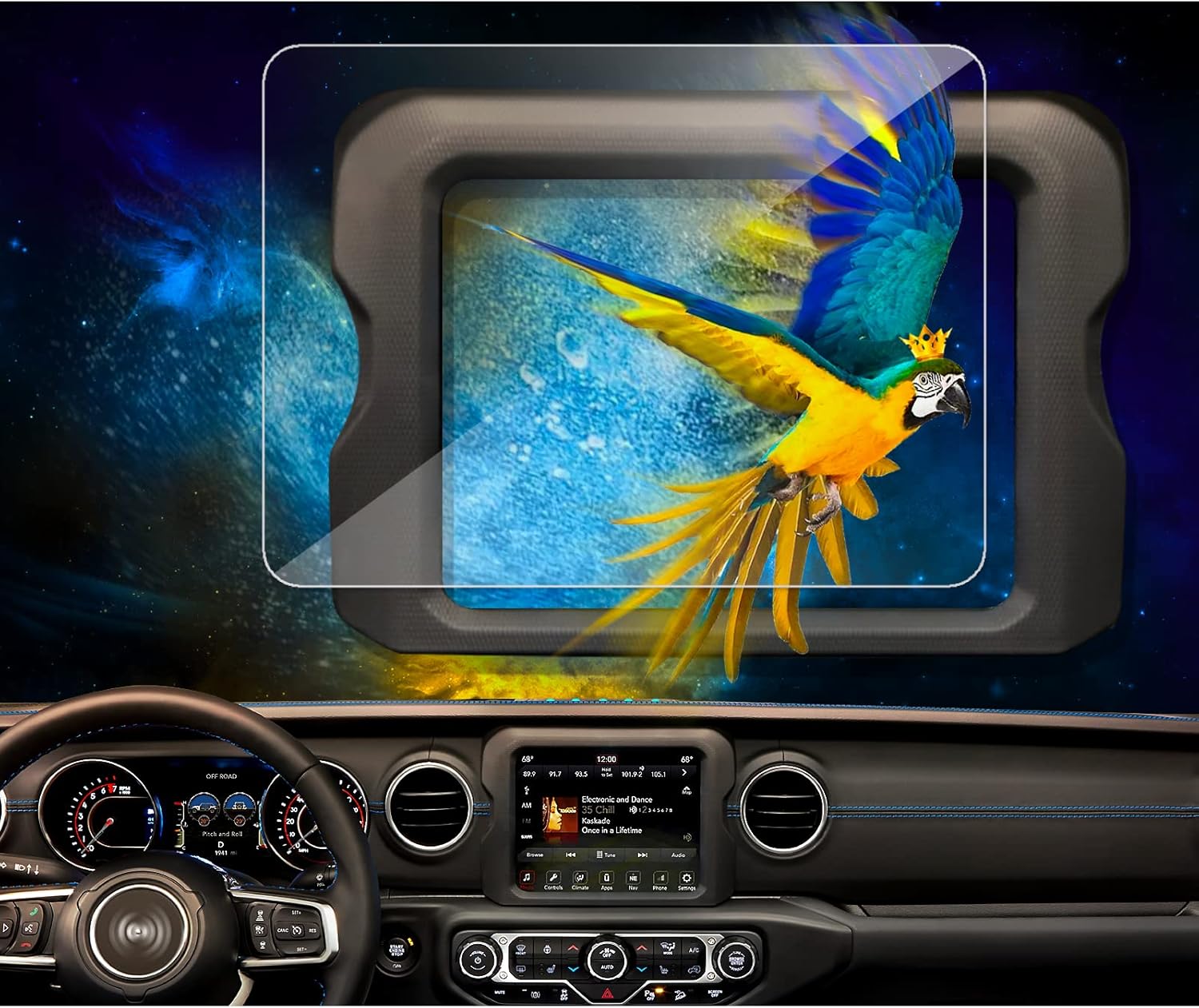 EUEKY 2018-2023 Jeep Wrangler-JL Protector de pantalla para Jeep Gladiator JT 2020-2023 Vidrio templado 2023-2013 Dodge Ram 1500 Protector de