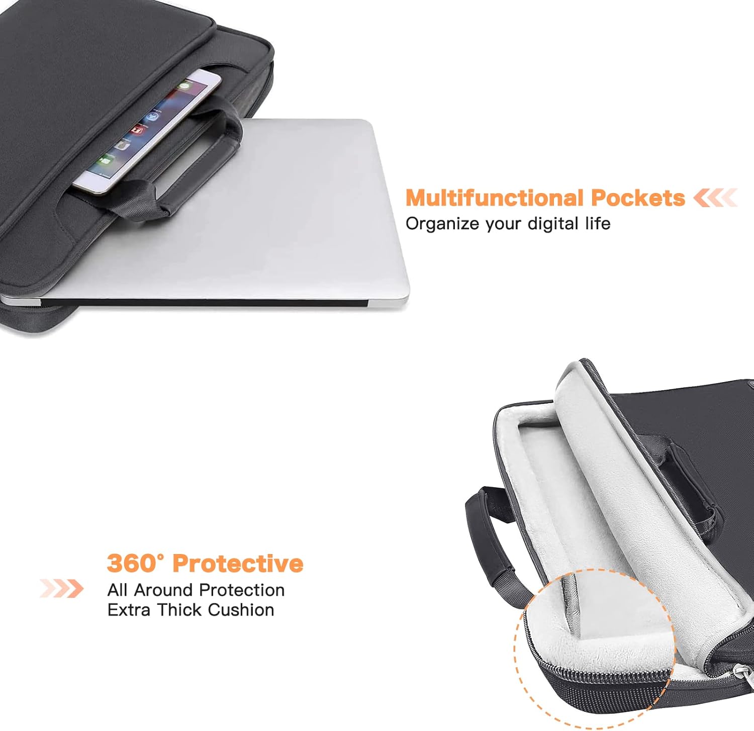 MOSISO – Bolsa de hombro con protección de 360 para MacBook AirPro, laptop de 13-13.3 pulgadas, MacBook Pro 14 2023-2021 A2779 M2 A2442 M1, funda de