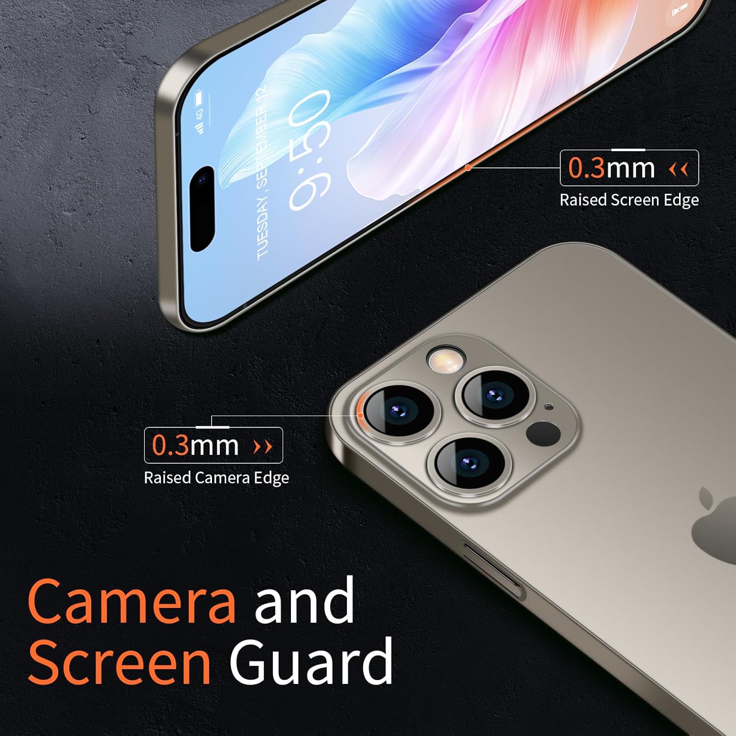 Dataroad – Funda delgada para iPhone 15 Pro Max, 0.008 in, papel fino, funda ligera translúcida con acabado mate, protección trasera de