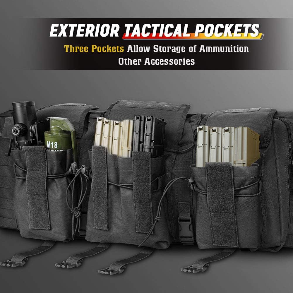 Double Long Soft Rifle Case, American Classic Outdoor Tactical Carbine Rifle Bag & Multi-Function Long Gun Case, Perfect for