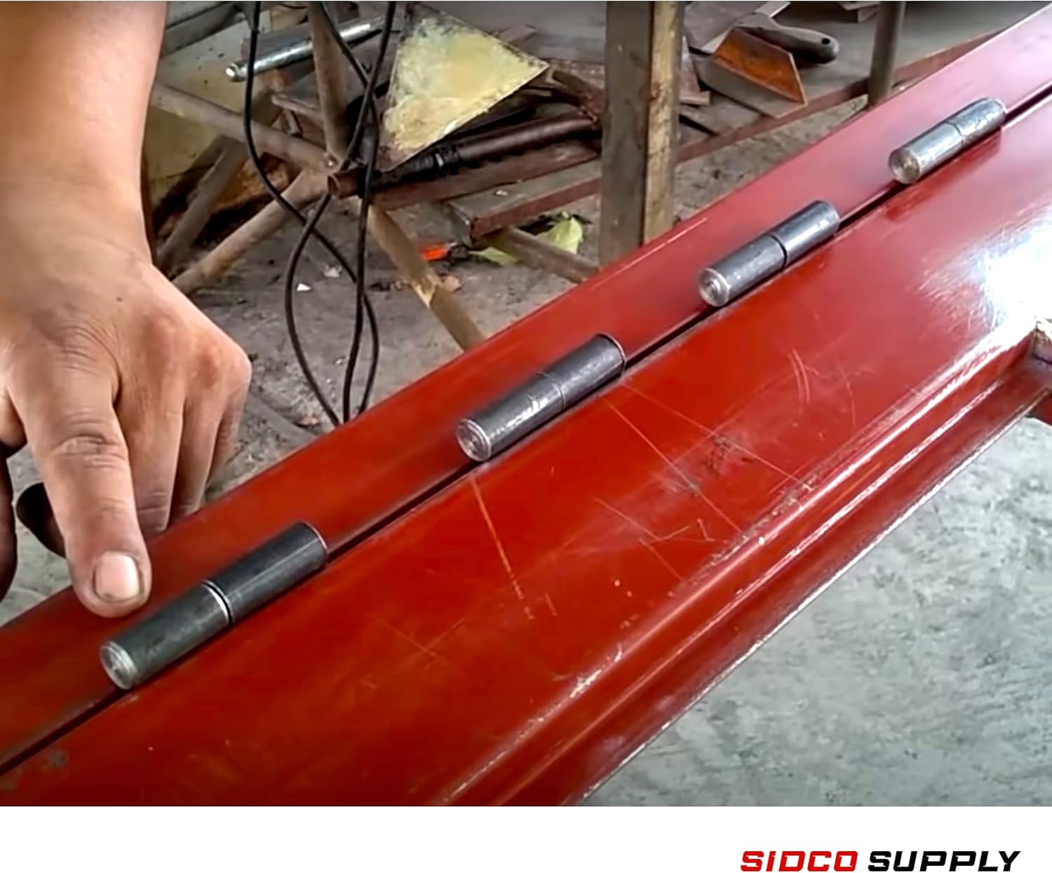 4 bisagras de barril soldables de 3 pulgadas – 3 pulgadas x 34 pulgadas – acero resistente – Bisagras de puerta de bala para soldadura – Bisagras