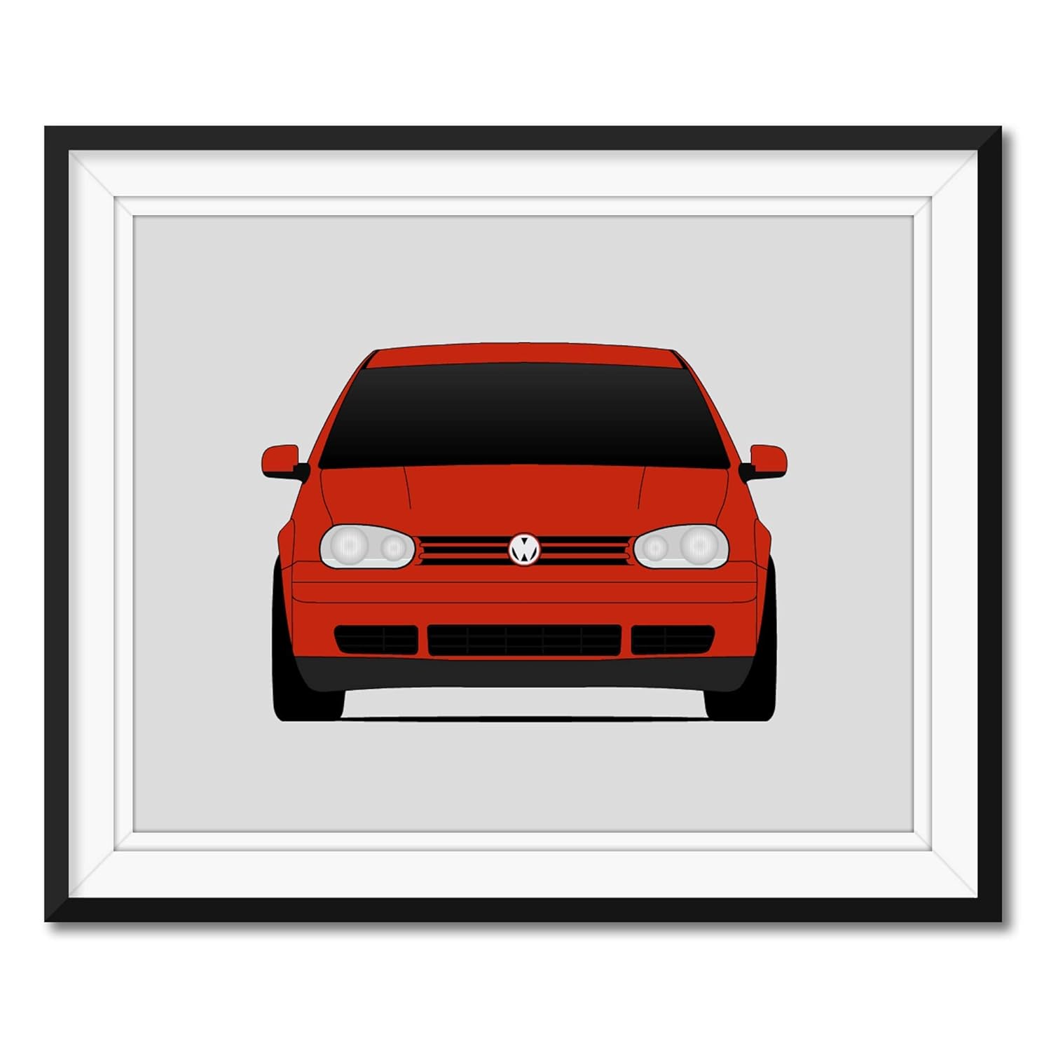 Volkswagen Golf GTI MK4 R32 (1998-2003) 4th Generation Inspired Poster Print Wall Art Decor Handmade (Unframed)