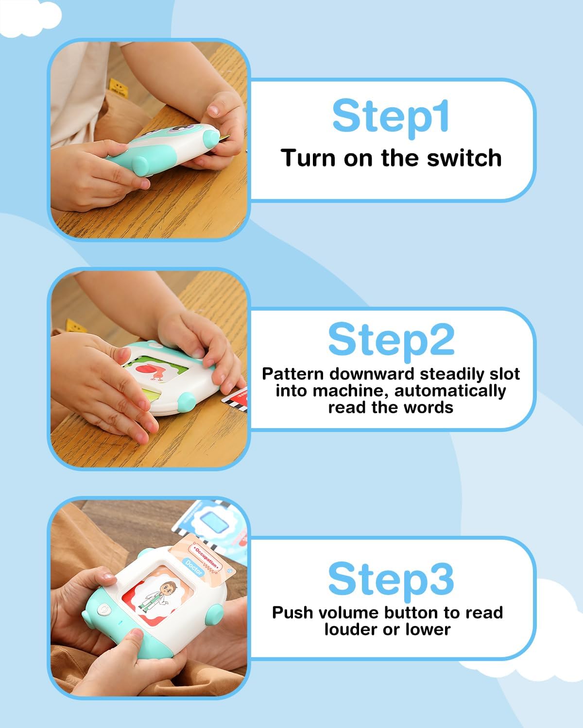 Tarjetas didácticas para niños pequeños, juguetes sensoriales para niños pequeños, materiales de aprendizaje, 110 tarjetas didácticas audibles para