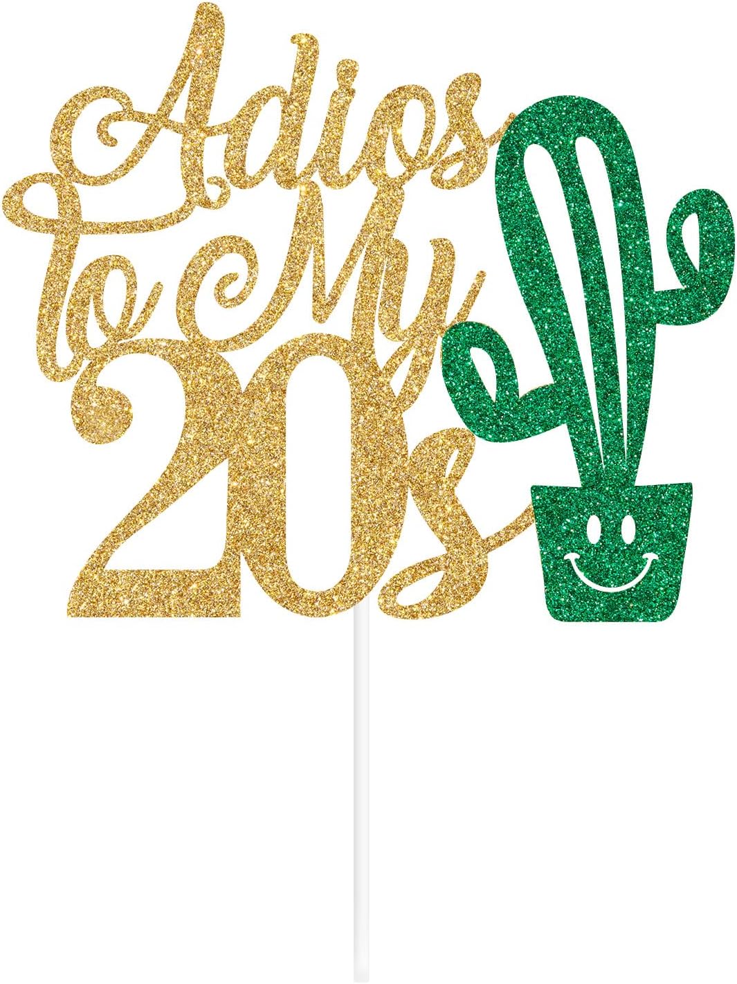 Decoración para tartas de Adios a mis 20 años, temática mexicana “Adiós a mis 20, 30 y fabulosa”, decoraciones de fiesta de feliz cumpleaños de 30