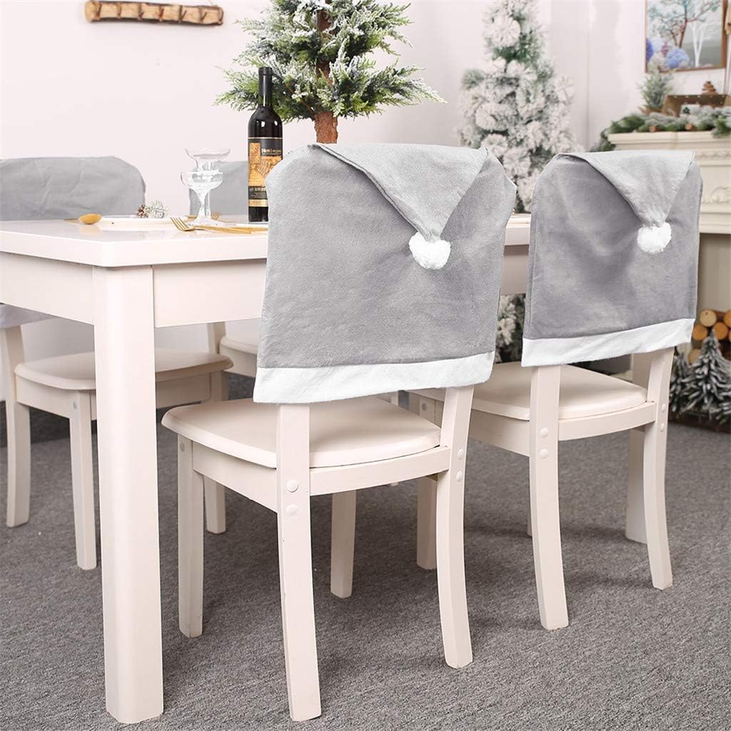 Decoración de Halloween, taburete de Navidad, sombrero grande, decoración gris, silla no tejida, decoración del hogar, funda para sofá cama (gris,