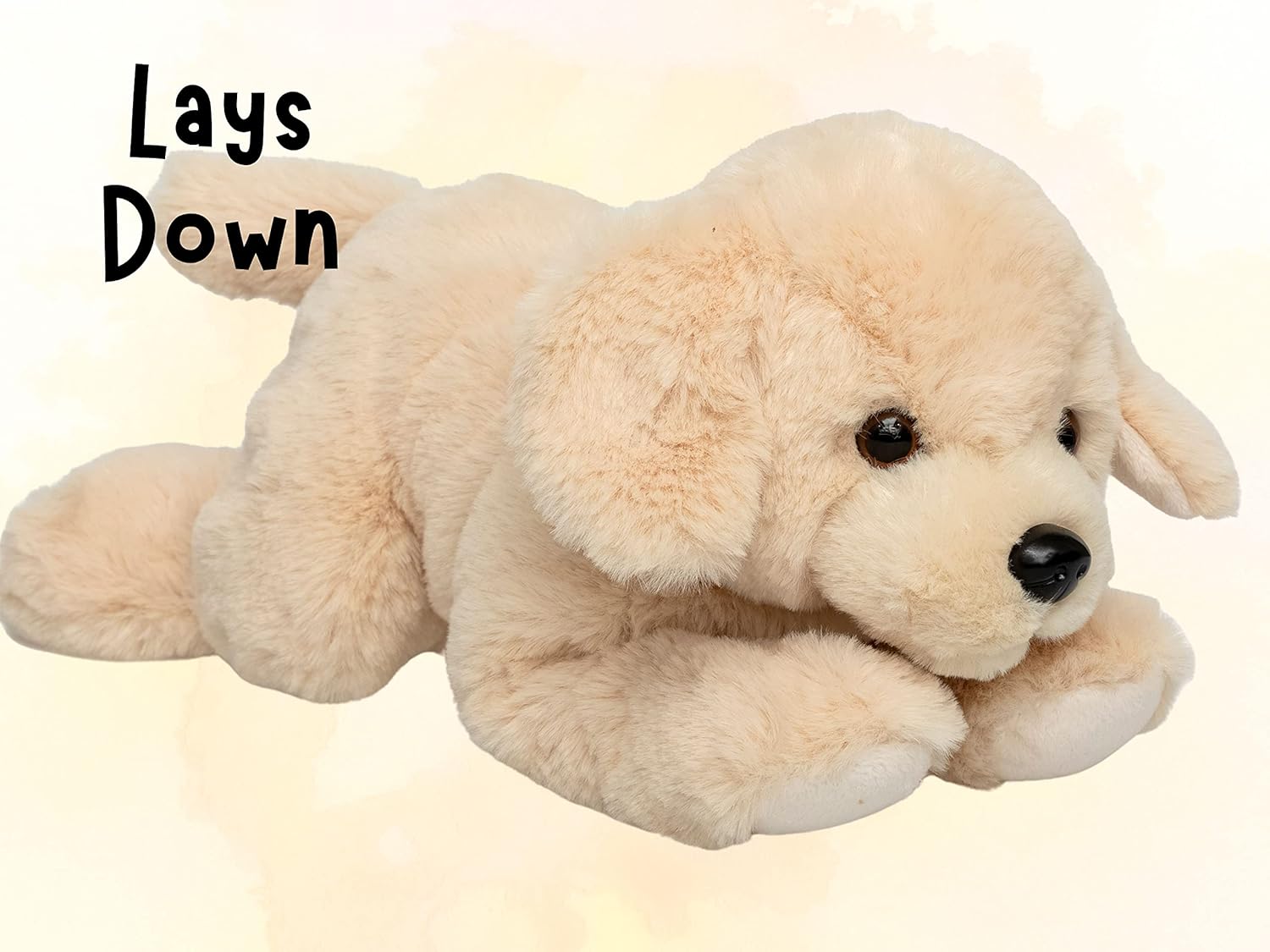 Jolitee Golden Retriever – Animales de peluche suaves y abrazables para perro Golde de 12 x 9 pulgadas, animal de peluche de cachorro para niños,