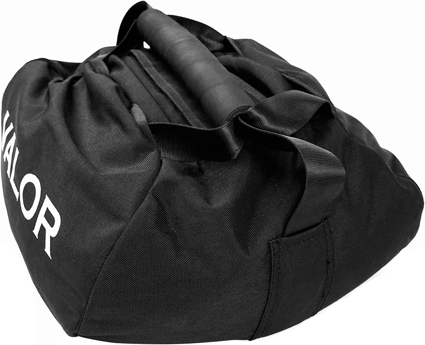 Valor Fitness Bolsa de arena Work Out – Bolsa de lona autolenada – Mango de agarre grueso – Construcción de vinilo resistente – Cremallera reforzada