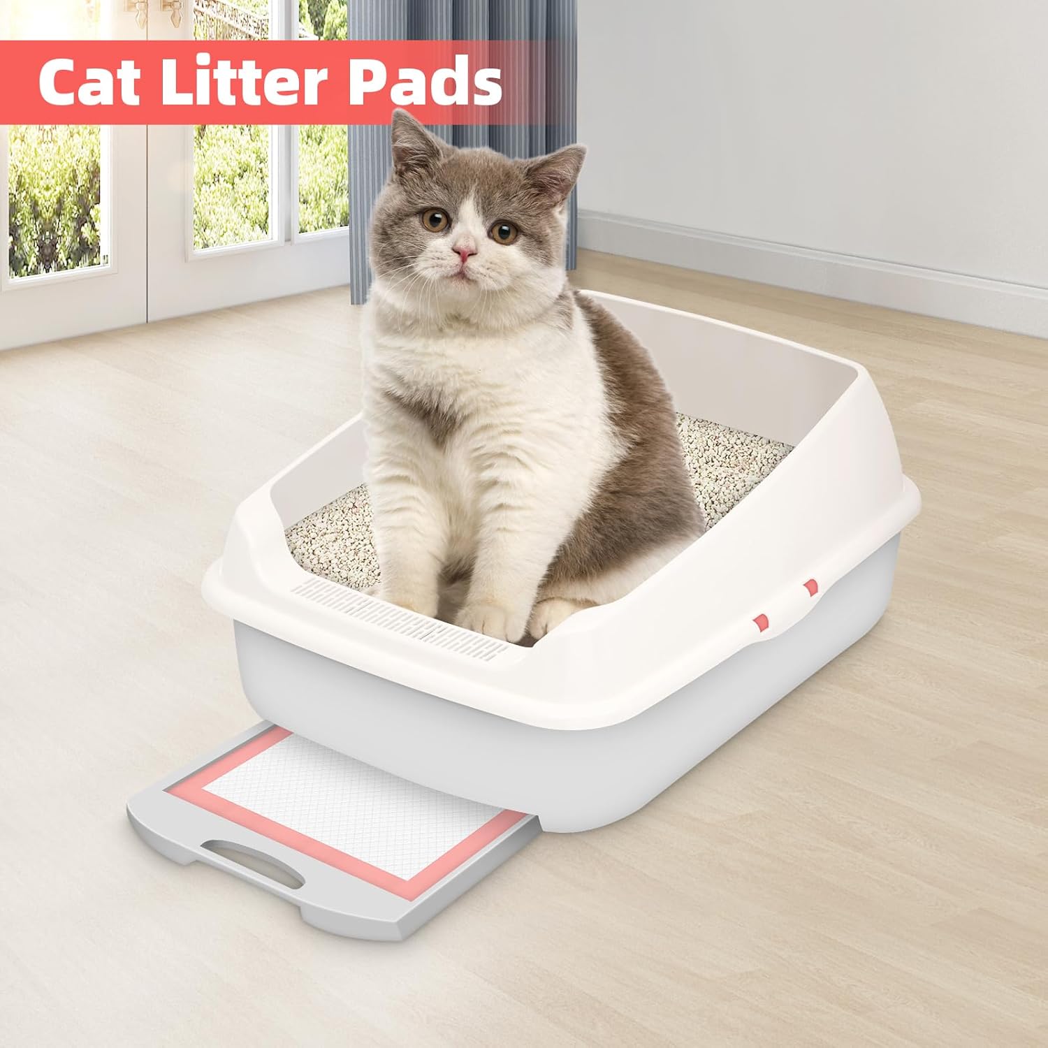 50 almohadillas desechables de arena para gatos de 17.7 x 13 pulgadas, para repuestos compatibles con arena para gatos, para cajas de arena para