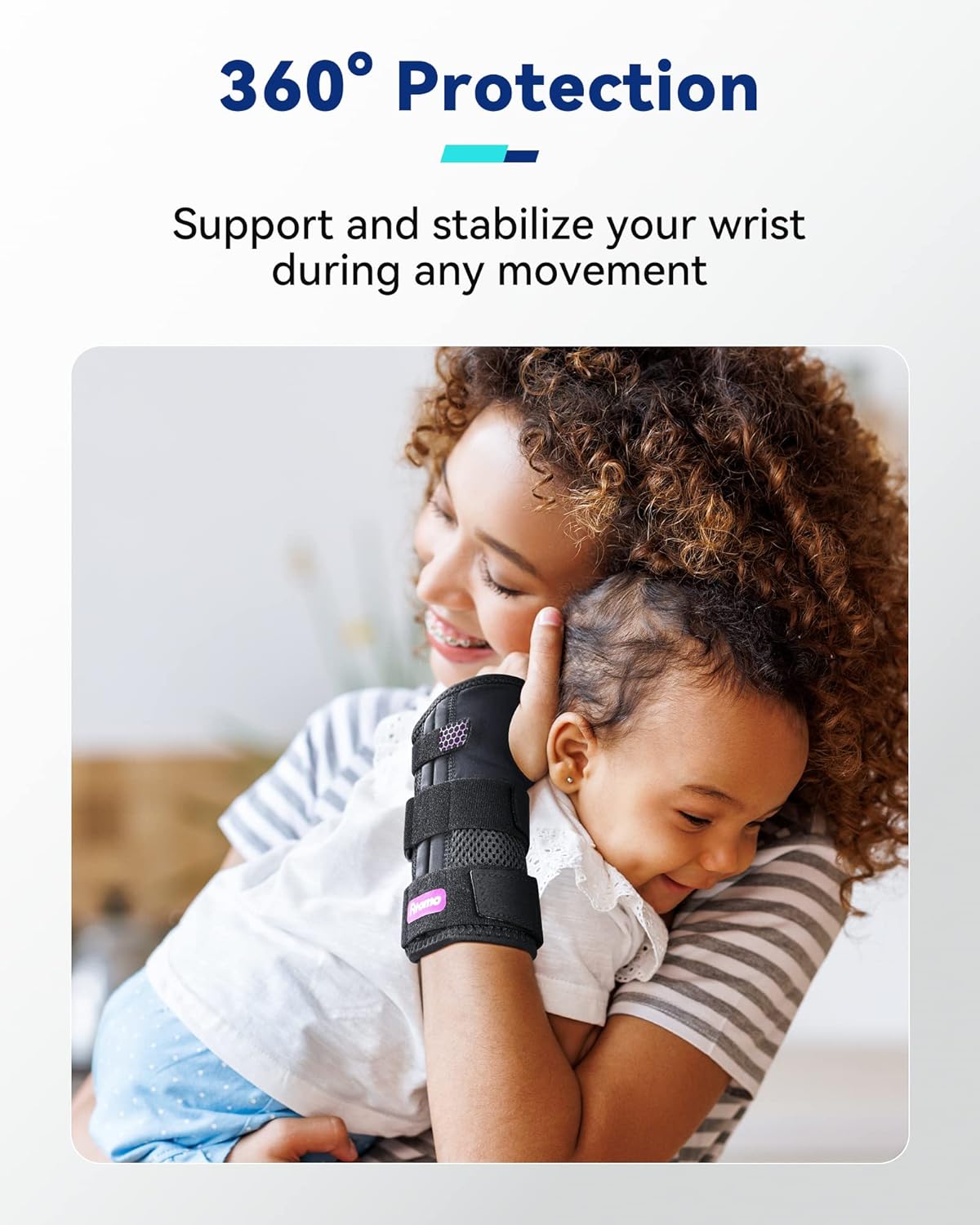 Muñequera para túnel carpiano, soporte nocturno con 3 férulas de metal para dormir y apertura suave del pulgar, soporte de muñeca ajustable para