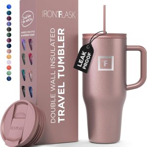 IRON FLASK Co-Pilot – Vaso aislado con popote y tapas abatibles, botella portavasos, para bebidas calientes y frías, a prueba de fugas, agua, taza IRON FLASK Co-Pilot – Vaso aislado con popote y tapas abatibles, botella portavasos, para bebidas calientes y frías, a prueba de fugas, agua, taza