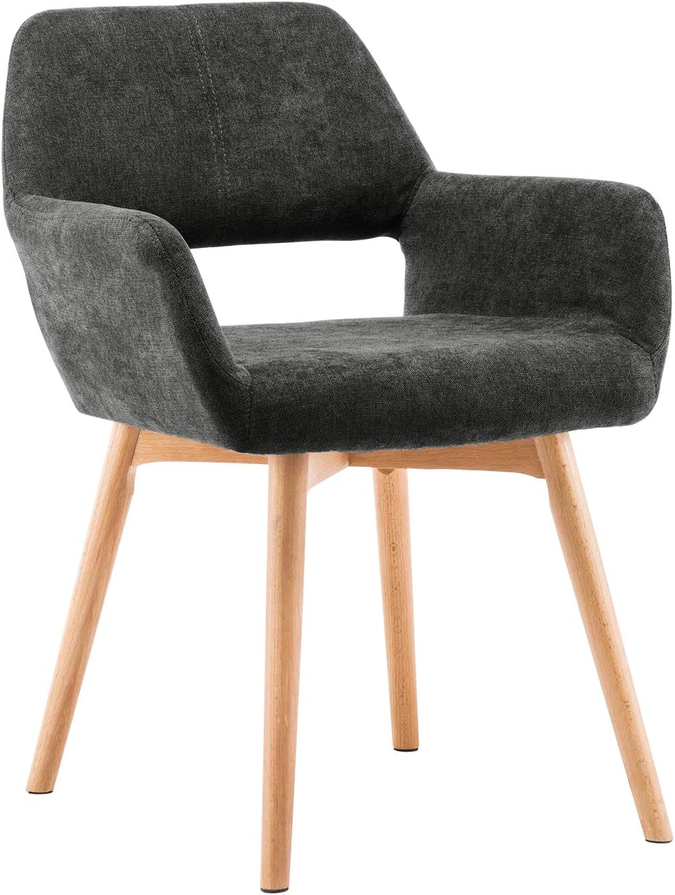 Juego de 4 sillas de comedor modernas de mediados de siglo, 2 y 6 cómodas sillas decorativas de tela tapizada para cocina, comedor, sala de estar,