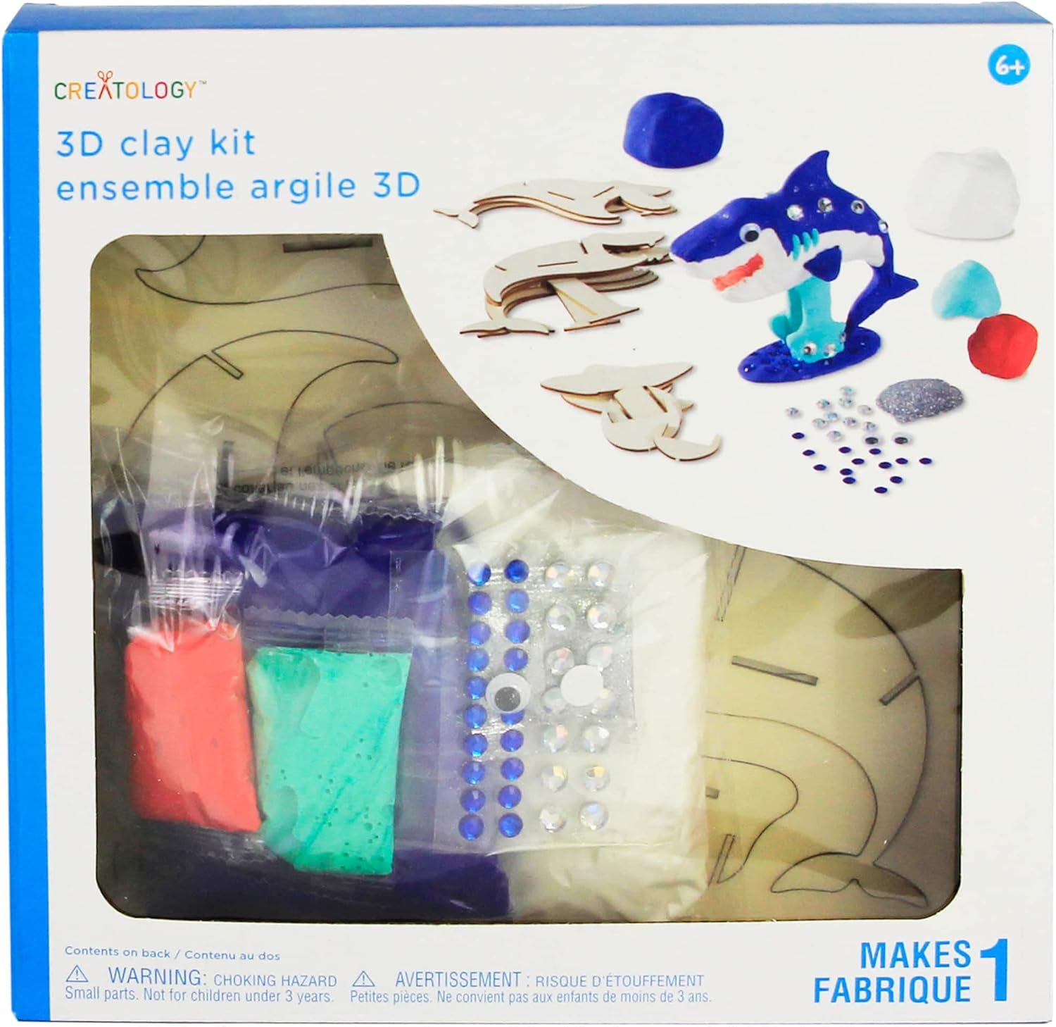 Kit de tiburón arcilla 3D de Creatology