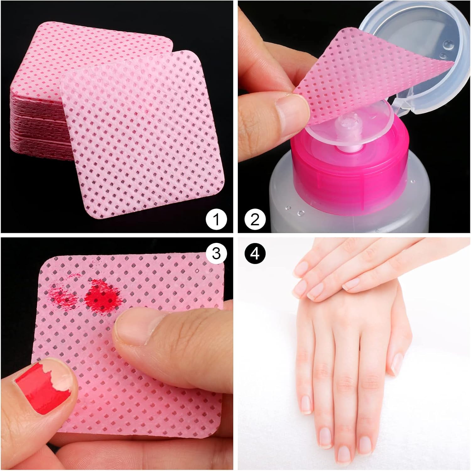 1000 almohadillas de algodón para uñas, súper absorbentes, suaves, no tejidas, pegamento para pestañas, deshumidificador de esmalte de uñas para