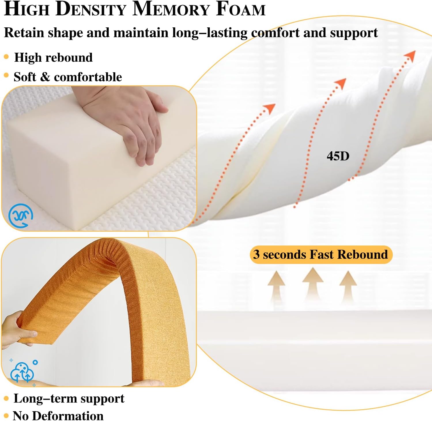 Etoohy Relleno de huecos de cama de 60 x 4 x 10 pulgadas, cojín de almohada para cabecero de cama, extensor de colchón grueso entre el cabecero del