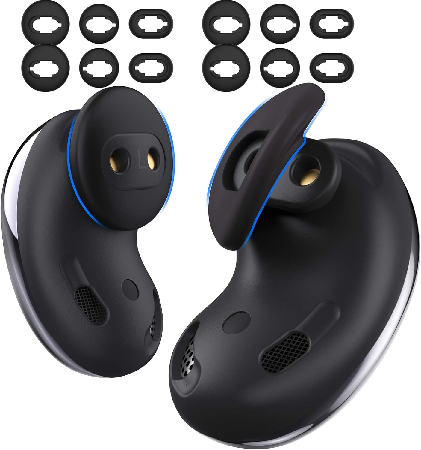 AHASTYLE Galaxy Buds Live – 6 pares de almohadillas de silicona para auriculares, accesorios de repuesto compatibles con Samsung Galaxy Buds Live