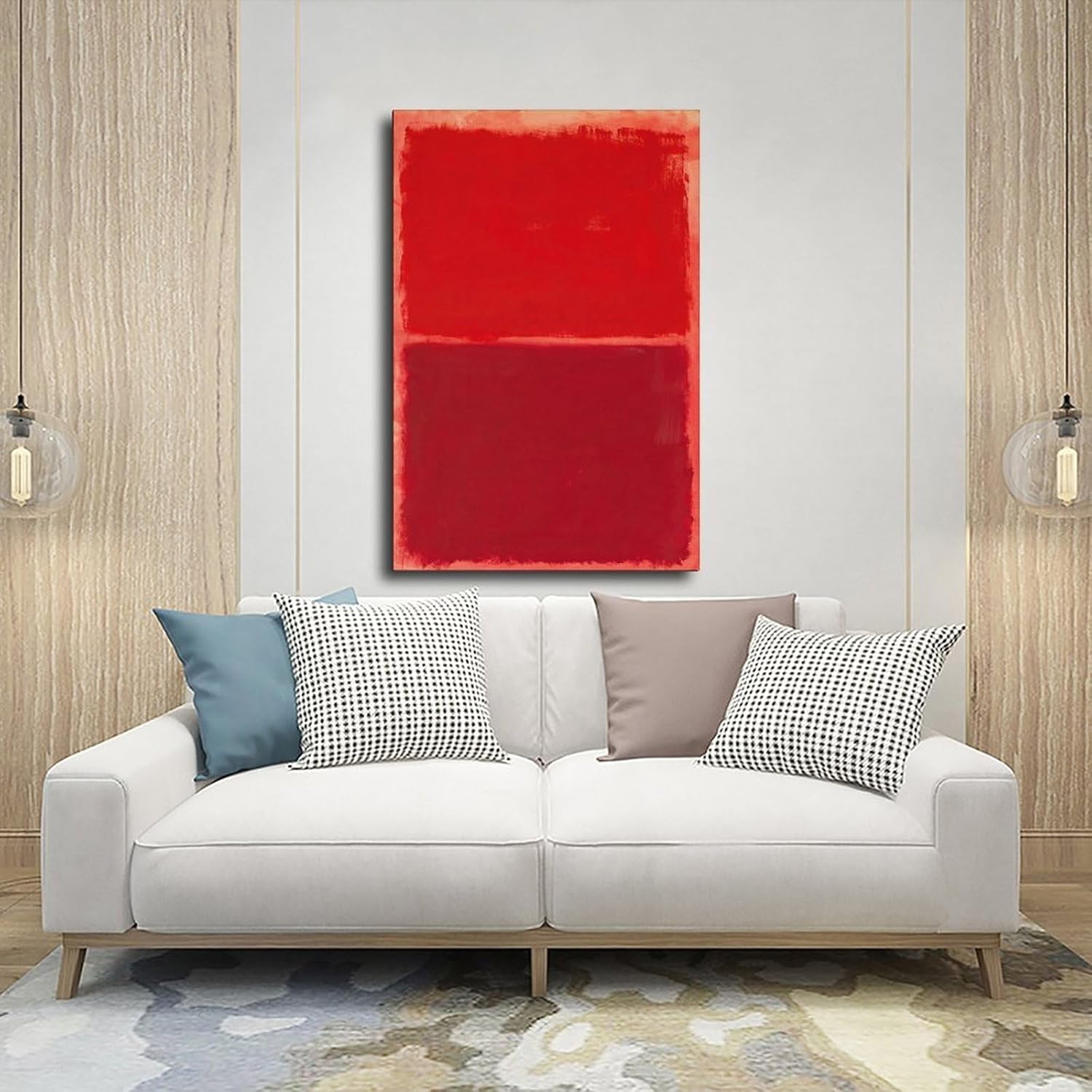 Mark Rothko – Lienzo decorativo para pared, diseño de cuadros para sala de estar, dormitorio, estilo marco, 24 x 36 pulgadas (23.6 x 35.4 in)