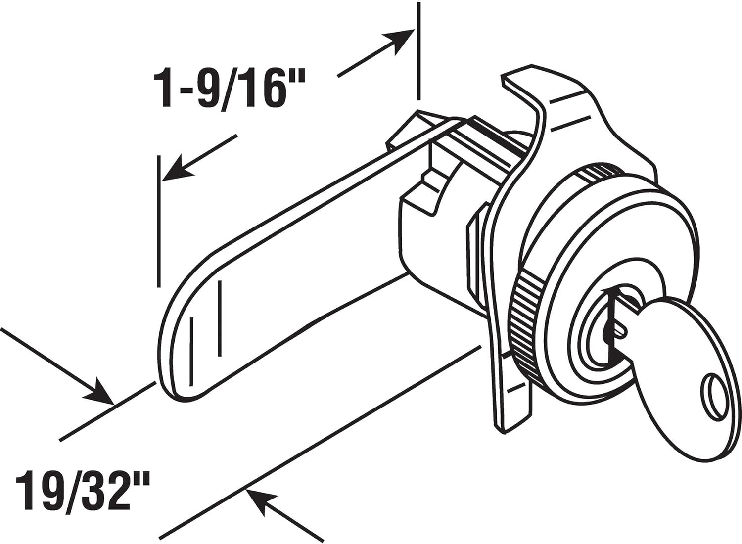 Prime-Line MP4300 – Cerradura para buzón alimentada con cubierta antipolvo, níquel (paquete individual)