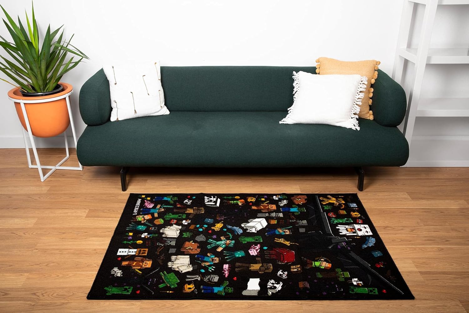 Minecraft Mob – Alfombra de área estampada  Tapete de interior, alfombras decorativas para sala de estar y dormitorio, decoración del hogar para
