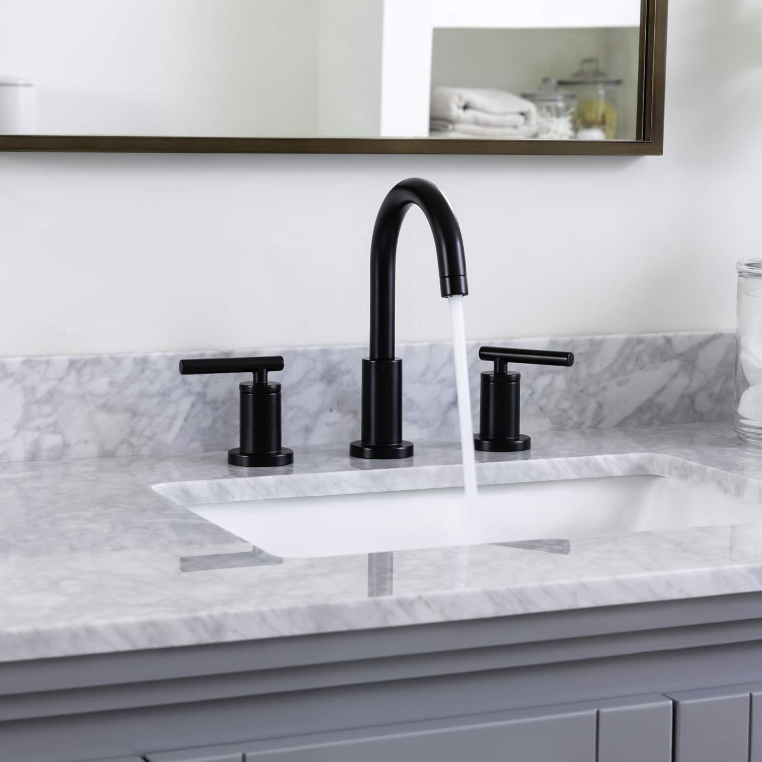 Miseno MNO1343LCP Miseno MNO1343L Mia – Grifo de baño extendido – Incluye conjunto de drenaje de latón Push-Pop