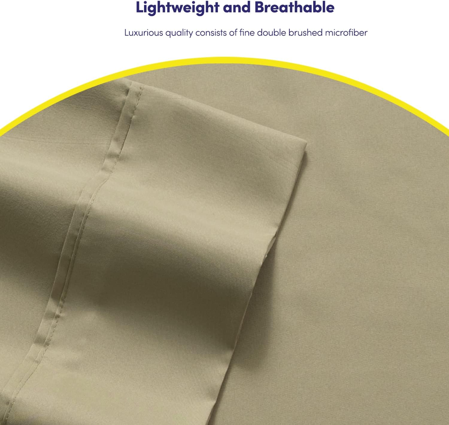 Juego de sábanas de 4 piezas de 1,500 hilos de microfibra de cepillado fino con bolsillo profundo – 1 funda de almohada extra, paquete económico,