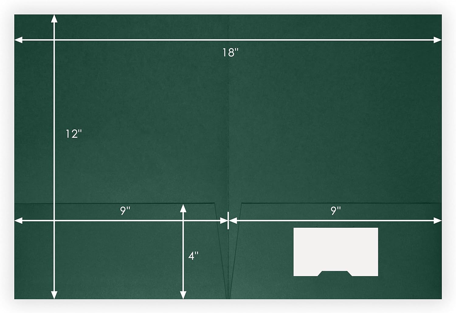 Carpetas de presentación de 25 unidades, color verde, con dos bolsillos, perfectas para material de ventas, documentos importantes y más (9 x 12)
