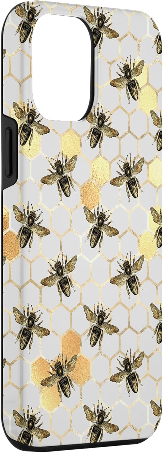 iPhone 14 Pro Max Bumble bee – Estuche con diseño de abeja de abeja amarilla con diseño de apicultor