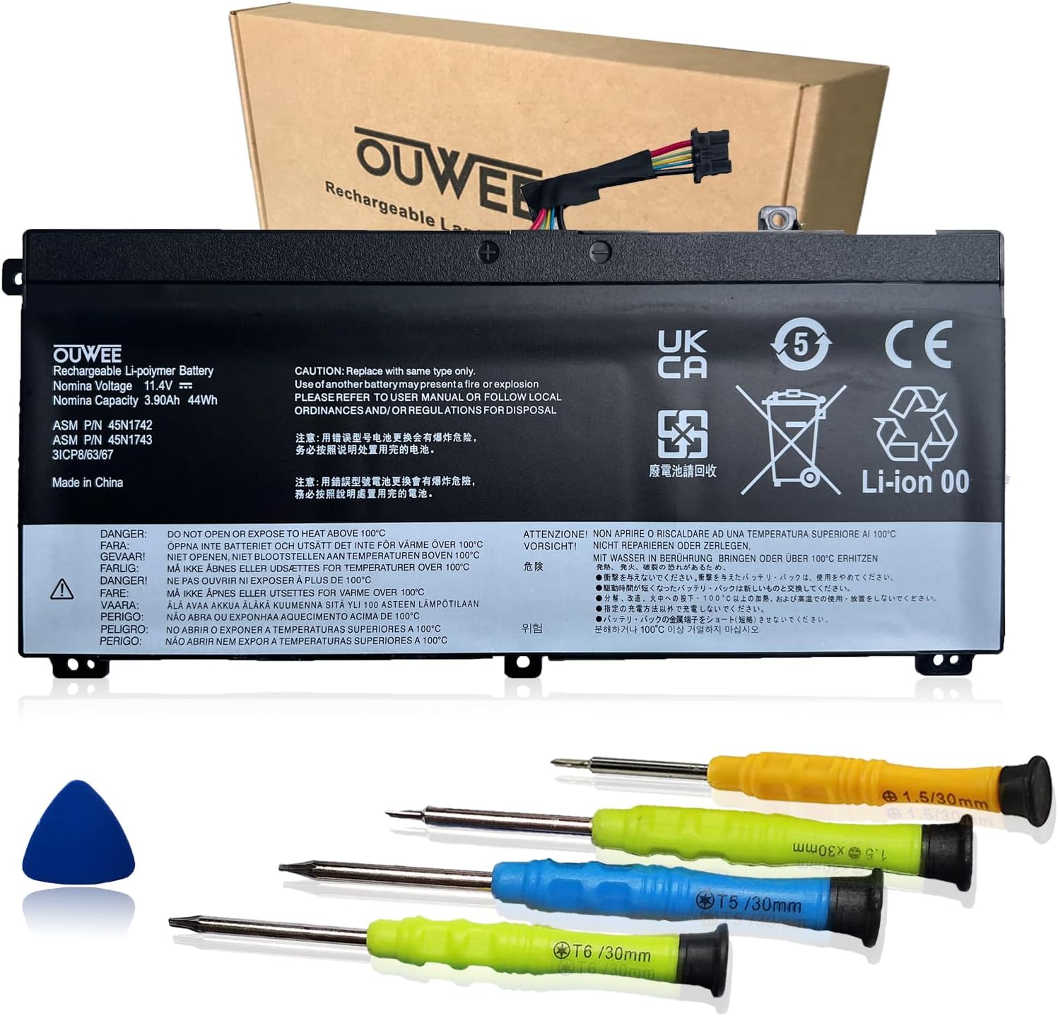 OUWEE 45N1742 – Batería para portátil compatible con Lenovo ThinkPad T550 T550s T560 W550 W550s P50S Series Notebook 45N1740 45N1741 45N1743