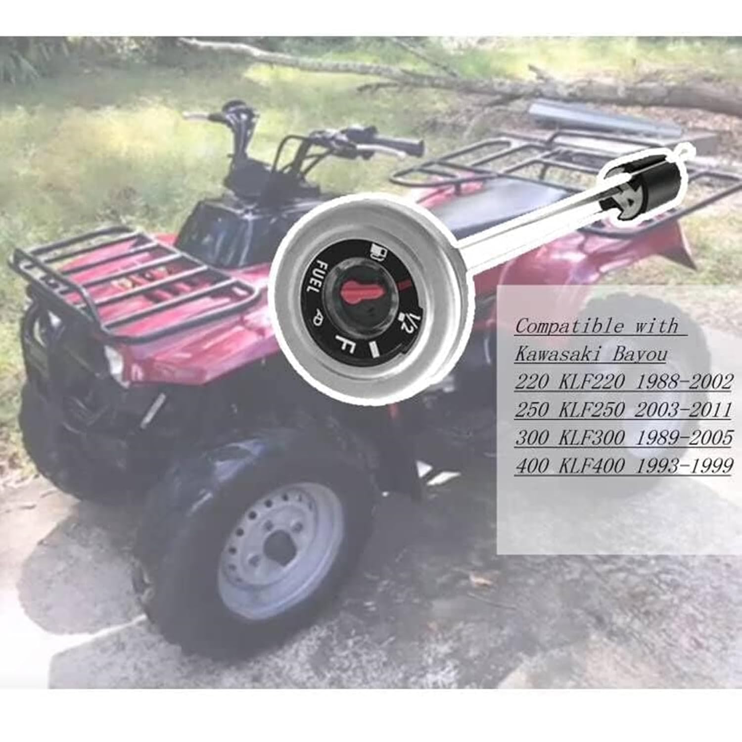 Medidor de nivel del tanque de gasolina de combustible para Kawasaki Bayou 220 250 300 400 1988 1999 2000 2001 2002 2003 2004 2005 2006 2007 2008