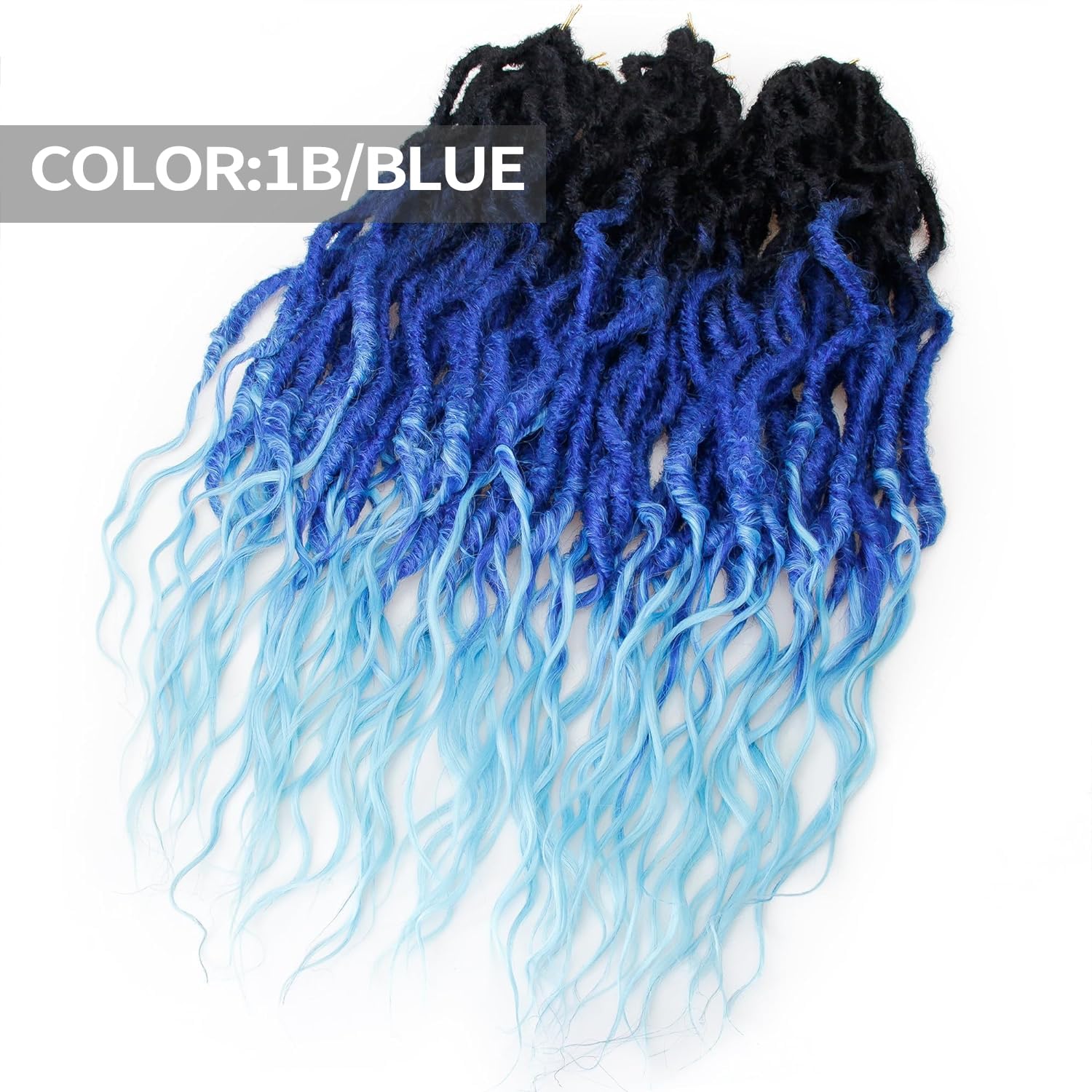 Rastas de pelo sintético de ganchillo para mujeres negras, rastas suaves de 24 pulgadas, cabello rizado con extremos rizados, estilo bohemio,