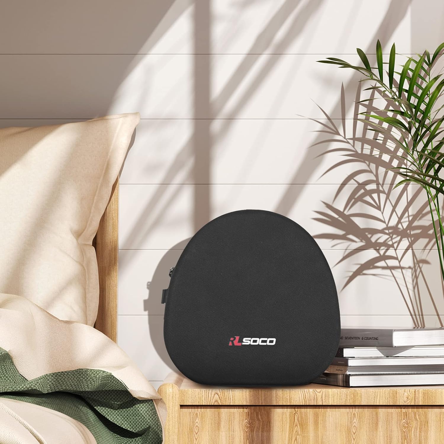 RLSOCO Funda rígida para auriculares inalámbricos Apple AirPods Max, bolsa de almacenamiento portátil para auriculares Bluetooth de viaje (negro)