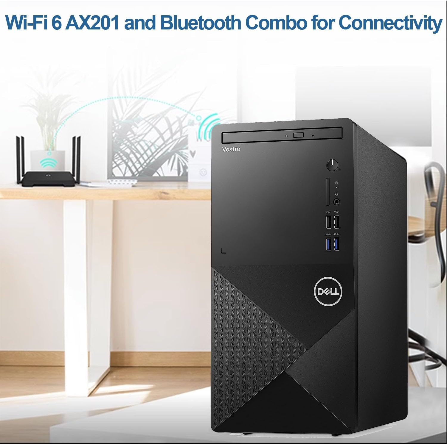 Dell Computadora de escritorio Vostro 3910, procesador Intel Core i5-12400 de 12 generación, RAM DDR4 de 32 GB, SSD PCIe de 256 GB + disco duro de 1