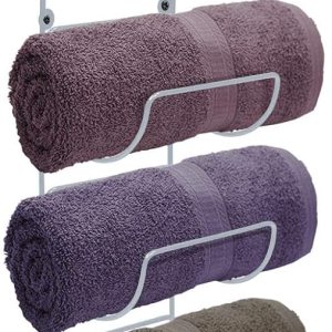 Sorbus – Toallero organizador de almacenamiento montado en la pared para toallas, paños, toallas de mano, ropa de cama, ideal para baño, spa, salón, Sorbus – Toallero organizador de almacenamiento montado en la pared para toallas, paños, toallas de mano, ropa de cama, ideal para baño, spa, salón,