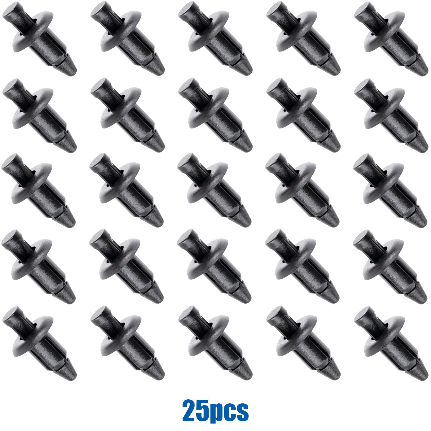 OAUTOO 25 clips de retención de panel de remache de plástico de 0.236 in para Honda Kawasaki Suzuki GSX-R Yamaha YZF R1 R6