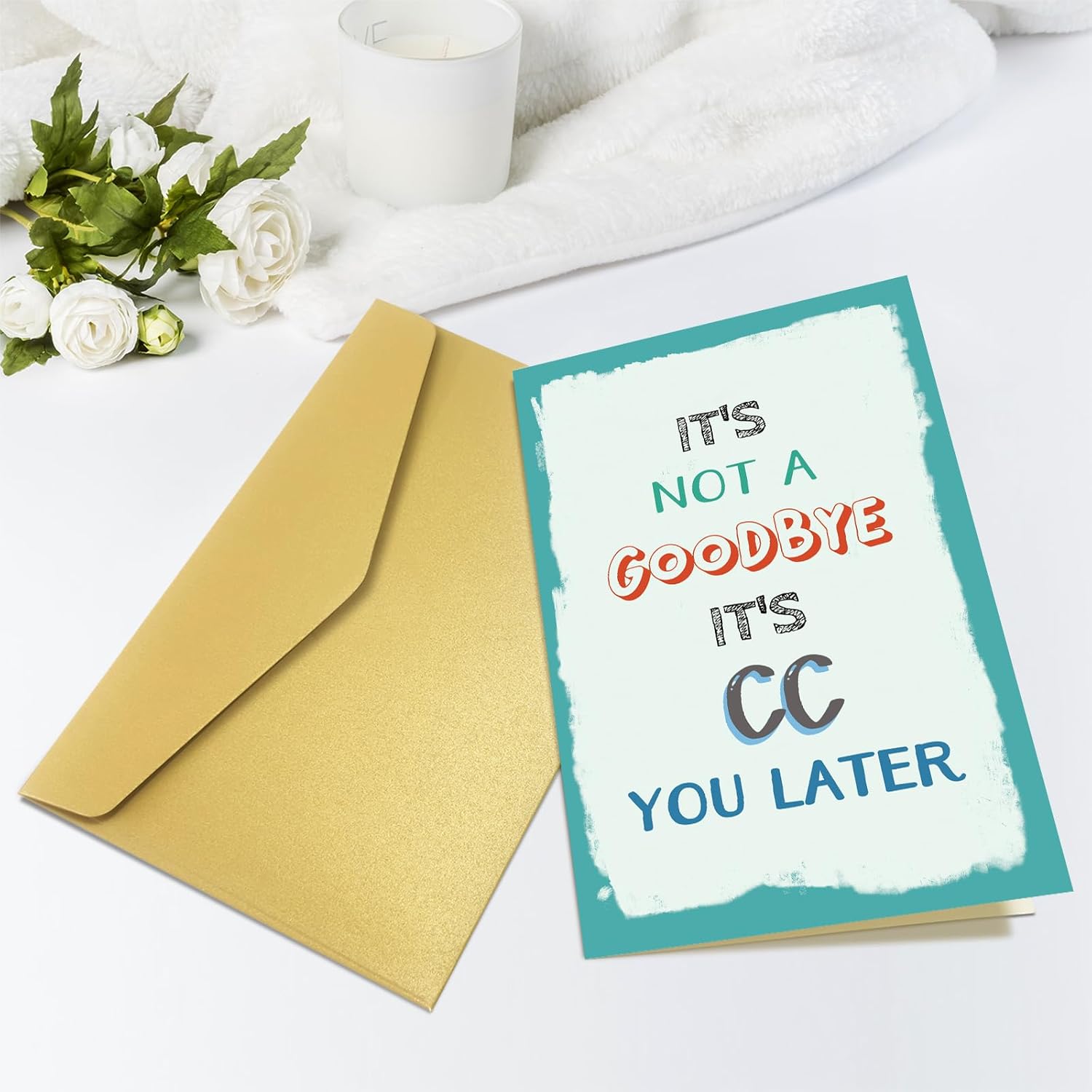 Tarjeta de despedida para compañero de trabajo, regalo de despedida para jefe amigo del trabajo, divertida tarjeta de jubilación para mujeres y