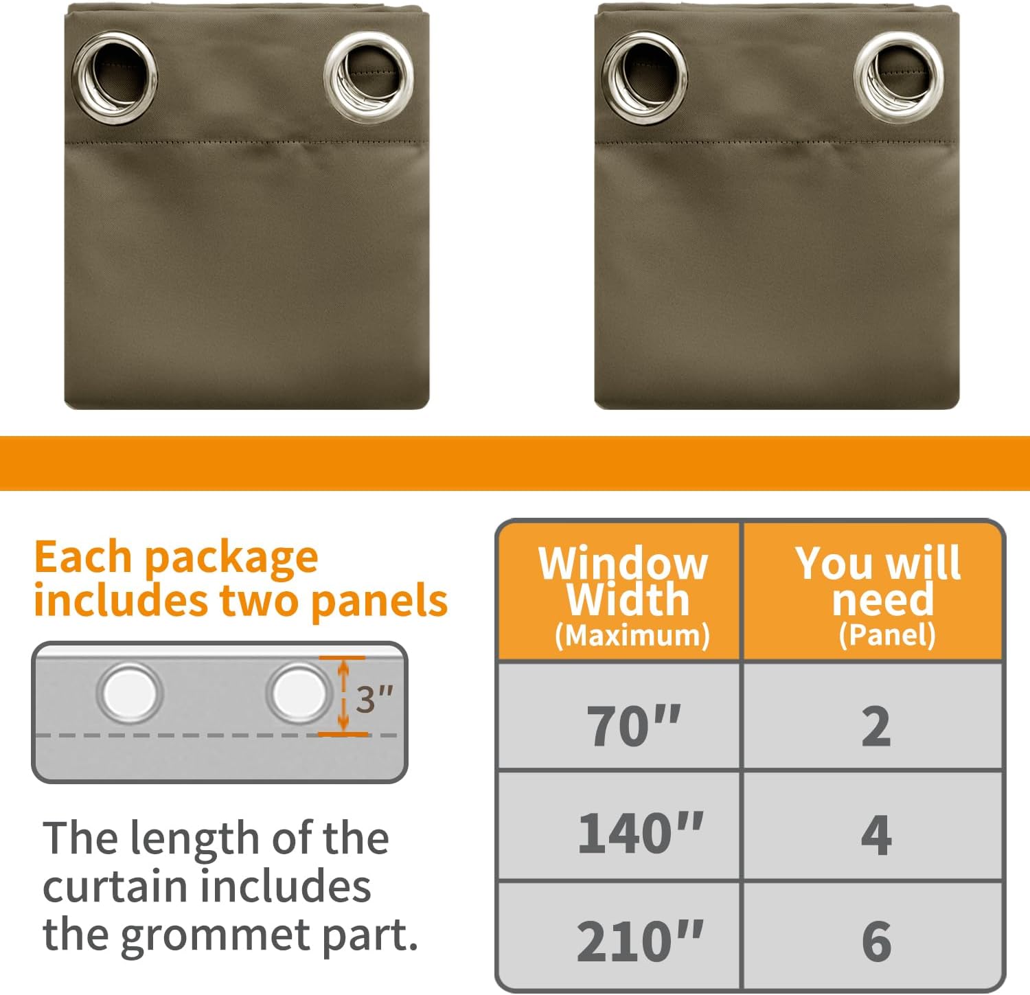 YoungsTex Cortinas opacas para dormitorio, con aislamiento térmico y ojales, cortinas de oscurecimiento y reducción de ruido para sala de estar, 2