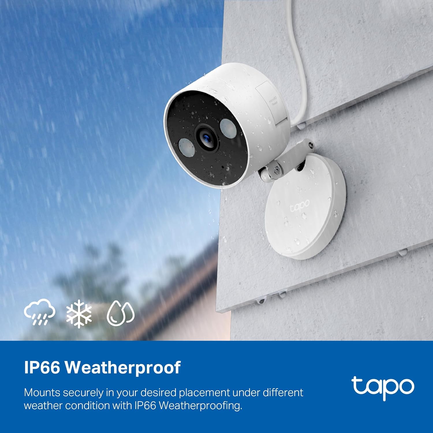 TP-Link Tapo – Cámara de seguridad QHD 2K, interiorexterior, modo IR invisible, almacenamiento SD (Tapo C120)