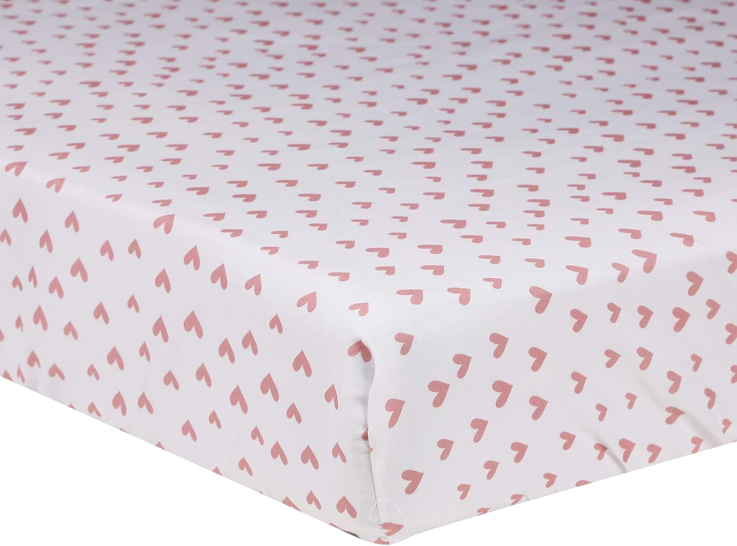 Juego de ropa de cama de 4 piezas para cuna de cisne rosa rosa con temática de cisne floral, 1 edredón, 1 falda, 1 sábana bajera, 1 cenefa de