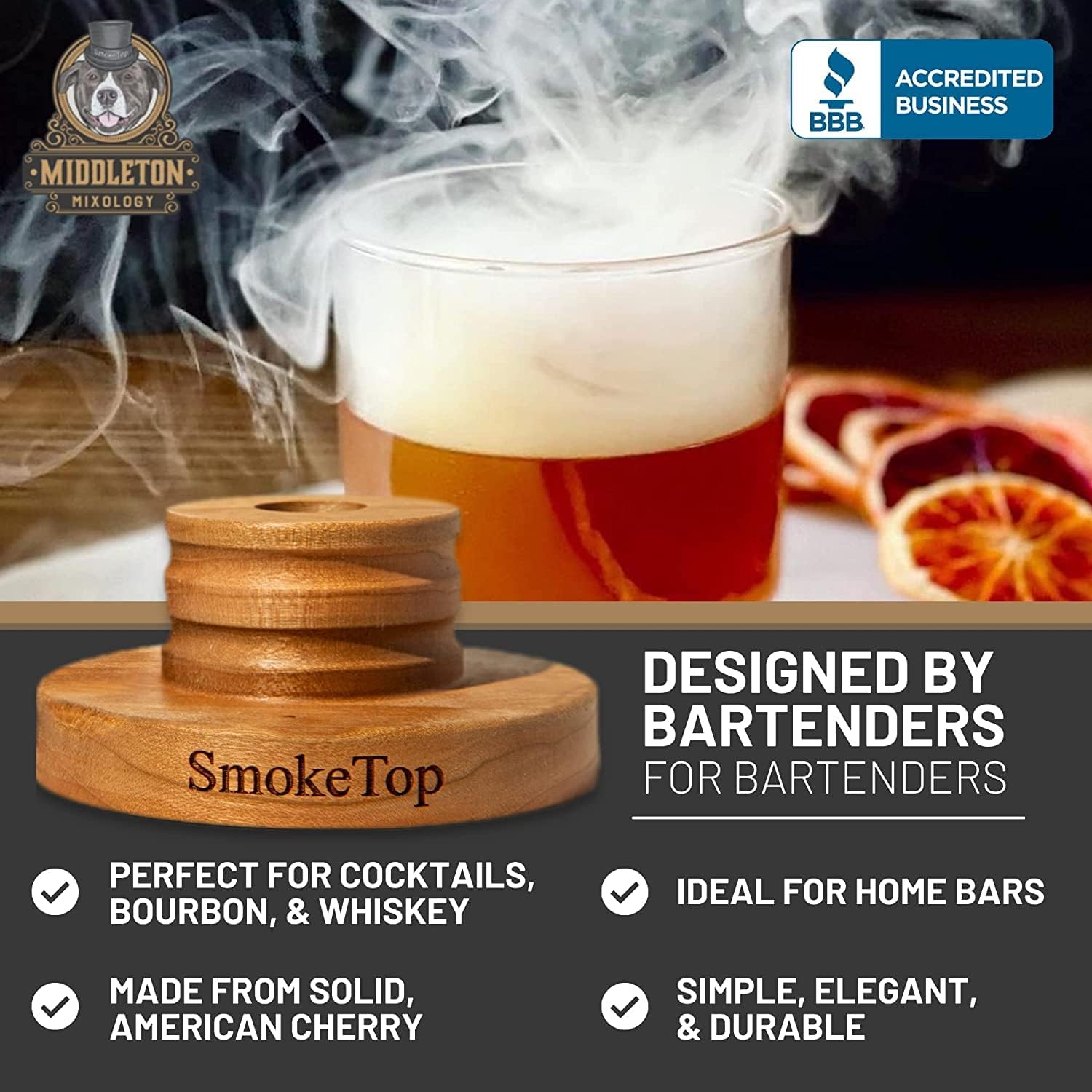 SmokeTop Kit y astillas de madera de cereza, nogal, arce y roble