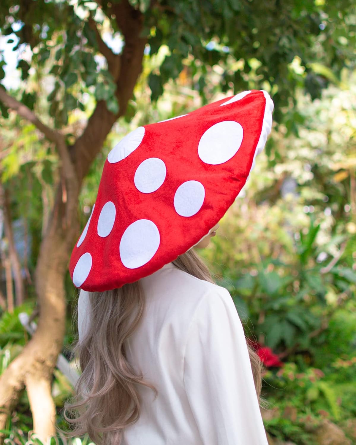 Sombrero de hongo para disfraz de cosplay, accesorio de fiesta, gorra de gran tamaño con ala con alambre