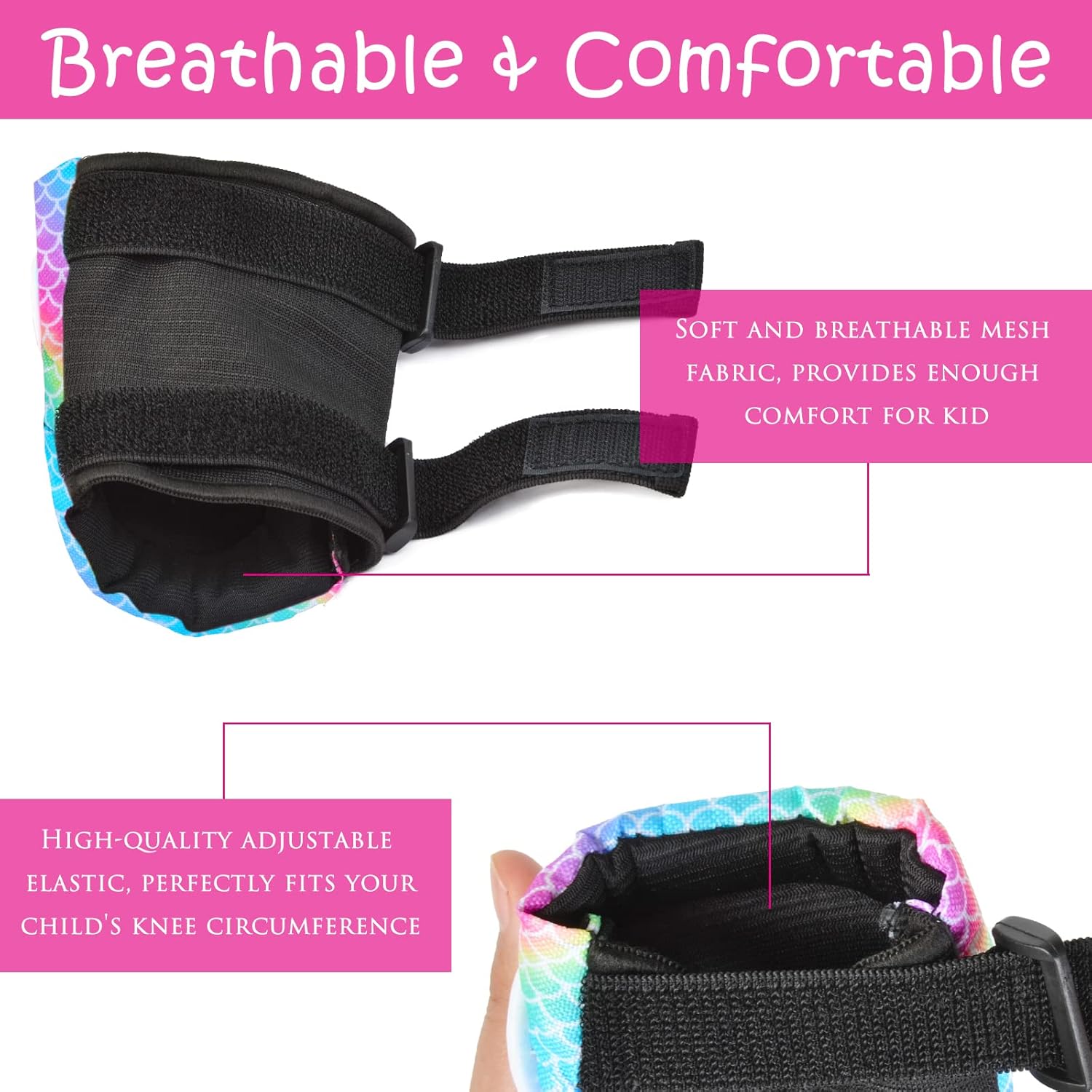 Rodilleras para niños, coderas, muñequeras con bolsa de malla con cordón, juego de equipo de protección 7 en 1 para niñas y niños para patinaje,