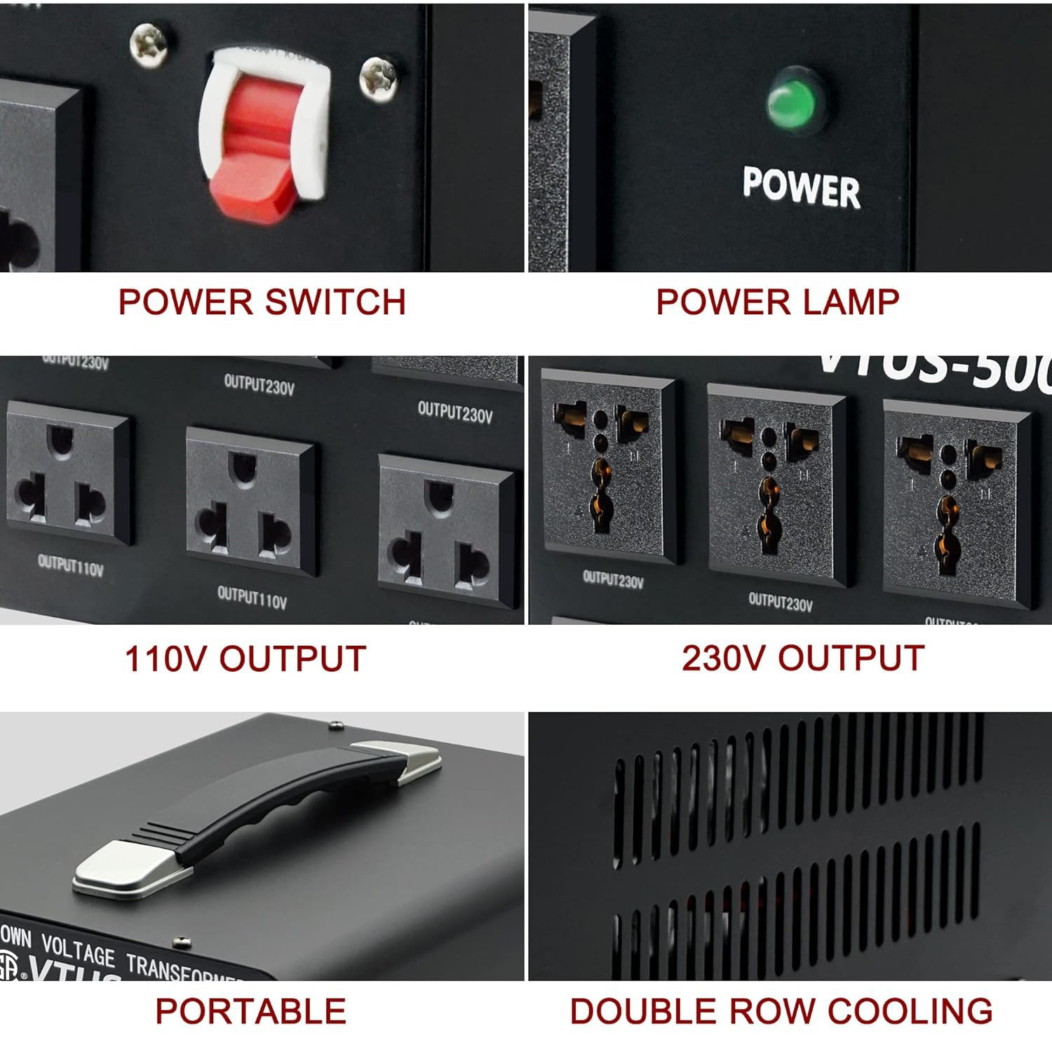 Convertidor de transformador de voltaje de 3000 vatios, convertidor de 110-120 voltios a 220-240 voltios y de 220-240 voltios a 110-120 voltios con